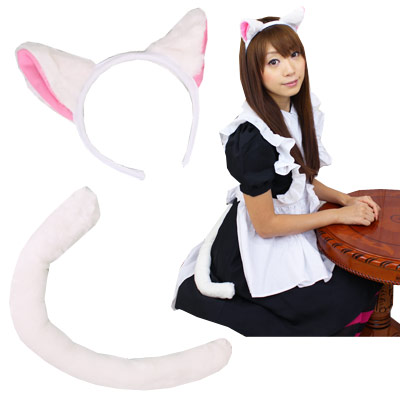 ねこみみ＆ねこしっぽセット（横耳）