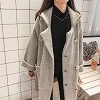 大きめ斜めストライプ ツートンコート フリーサイズ